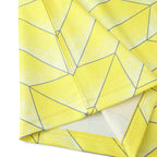 Close-up of the yellow and grey geometric pattern on an Elite Retro Kits Borussia Dortmund 1988/89 home shirt hem.