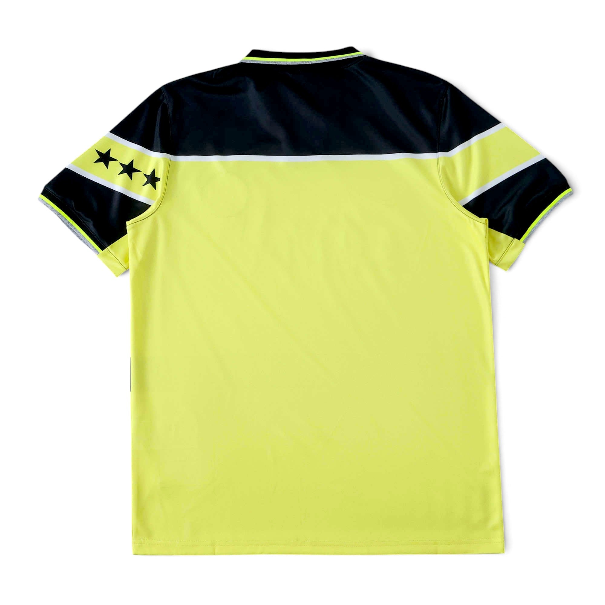 Back view of Elite Retro Kits Borussia Dortmund 1997/98 home football shirt in iconic yellow and black design