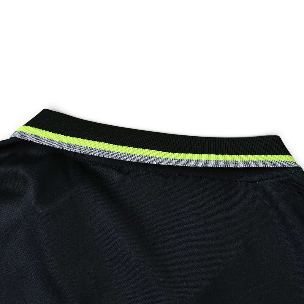Elite Retro Kits Borussia Dortmund 1997/98 home shirt collar detail in black with yellow and grey trim