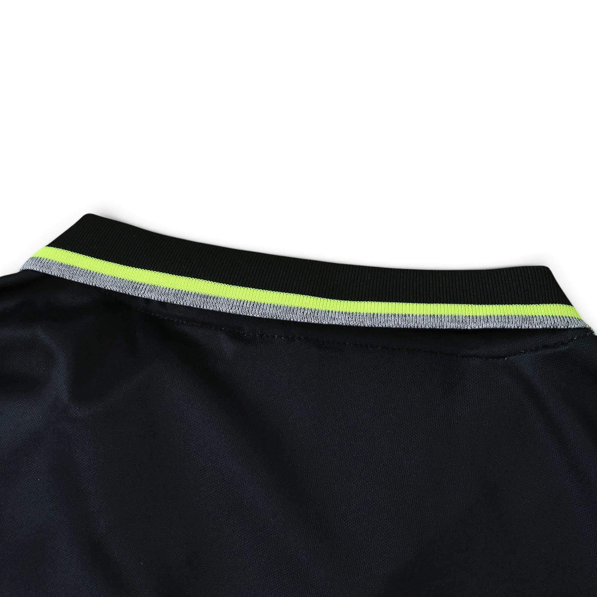 Elite Retro Kits Borussia Dortmund 1997/98 home shirt collar detail in black with yellow and grey trim