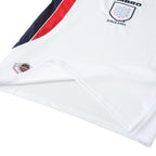 Elite Retro Kits England 1998 home football shirt in white with navy and red side panels and Umbro logo detail