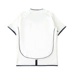 Elite Retro Kits England 2001-03 home football shirt in white with navy trim and small England flag detail on back