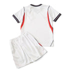 Elite Retro Kits England 2026 World Cup kids home kit in white with red and navy side panel details
