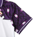 Elite Retro Kits Fiorentina 1991-93 away football shirt featuring purple geometric pattern and white collar detail