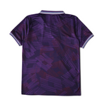 Elite Retro Kits Fiorentina 1991-93 home football shirt back view featuring purple geometric pattern and collar trim