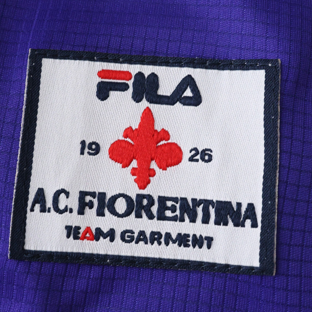 Elite Retro Kits Fiorentina 1998/99 home shirt purple fabric detail with embroidered Fila and giglio club crest patch