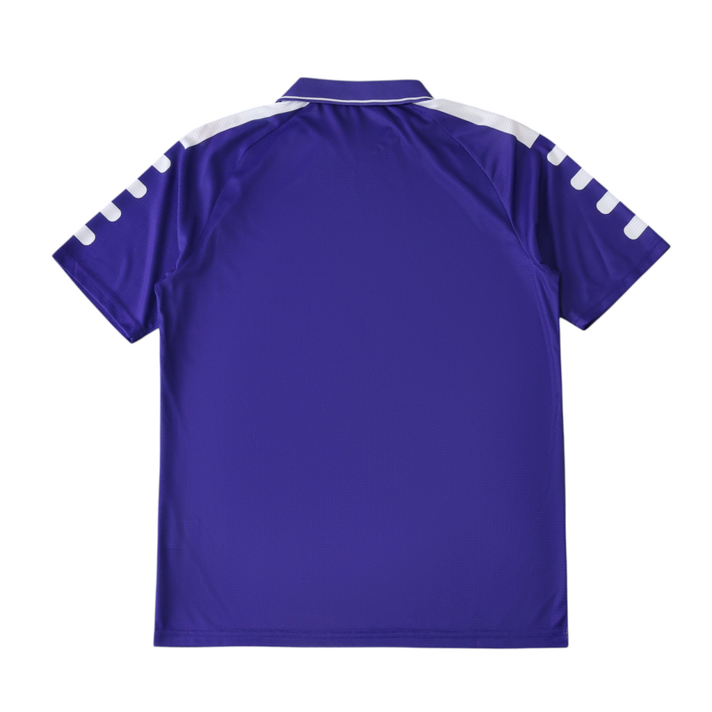 Back view of the Elite Retro Kits Fiorentina 1998/99 purple home football shirt with white shoulder detailing.