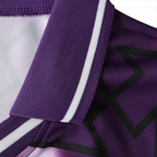 Elite Retro Kits Fiorentina 1991-93 away football shirt featuring a purple collar with white trim and geometric pattern