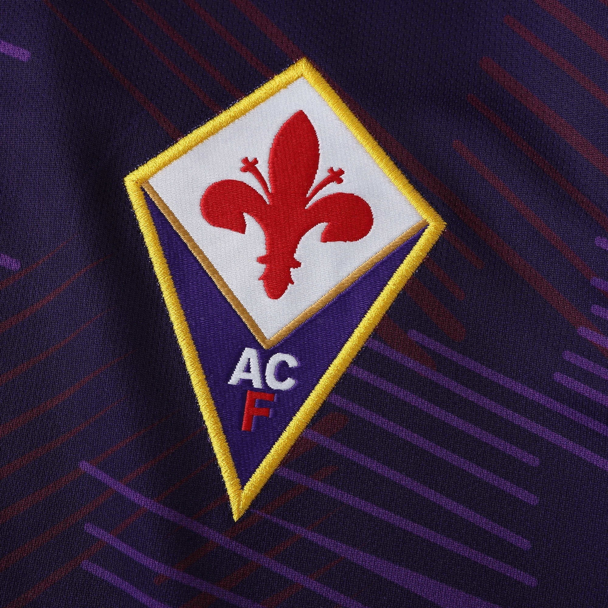 Elite Retro Kits Fiorentina 1991-93 home shirt featuring the embroidered purple and white giglio club crest