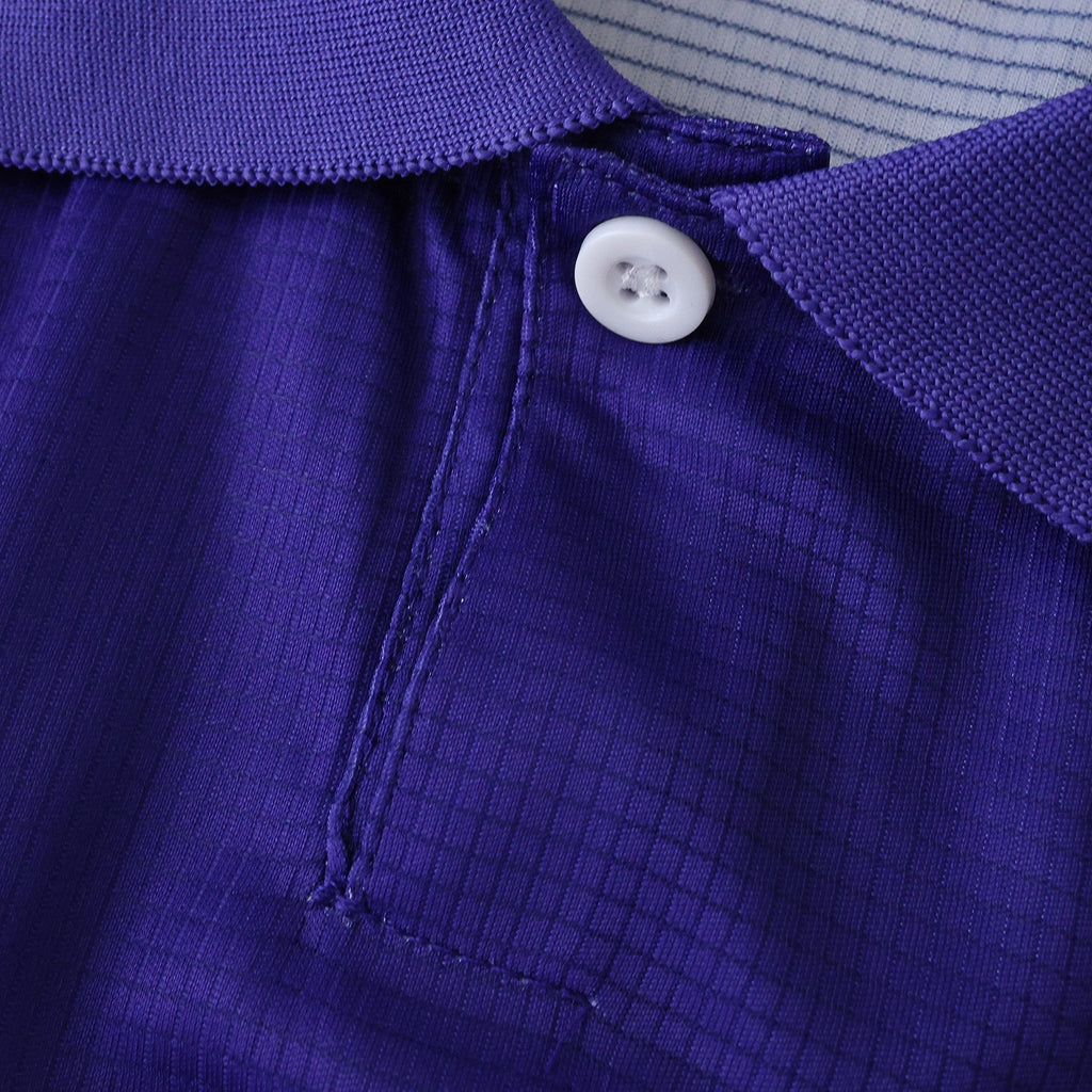 Elite Retro Kits Fiorentina 1998/99 home shirt in signature purple with textured grid fabric and white button detail.