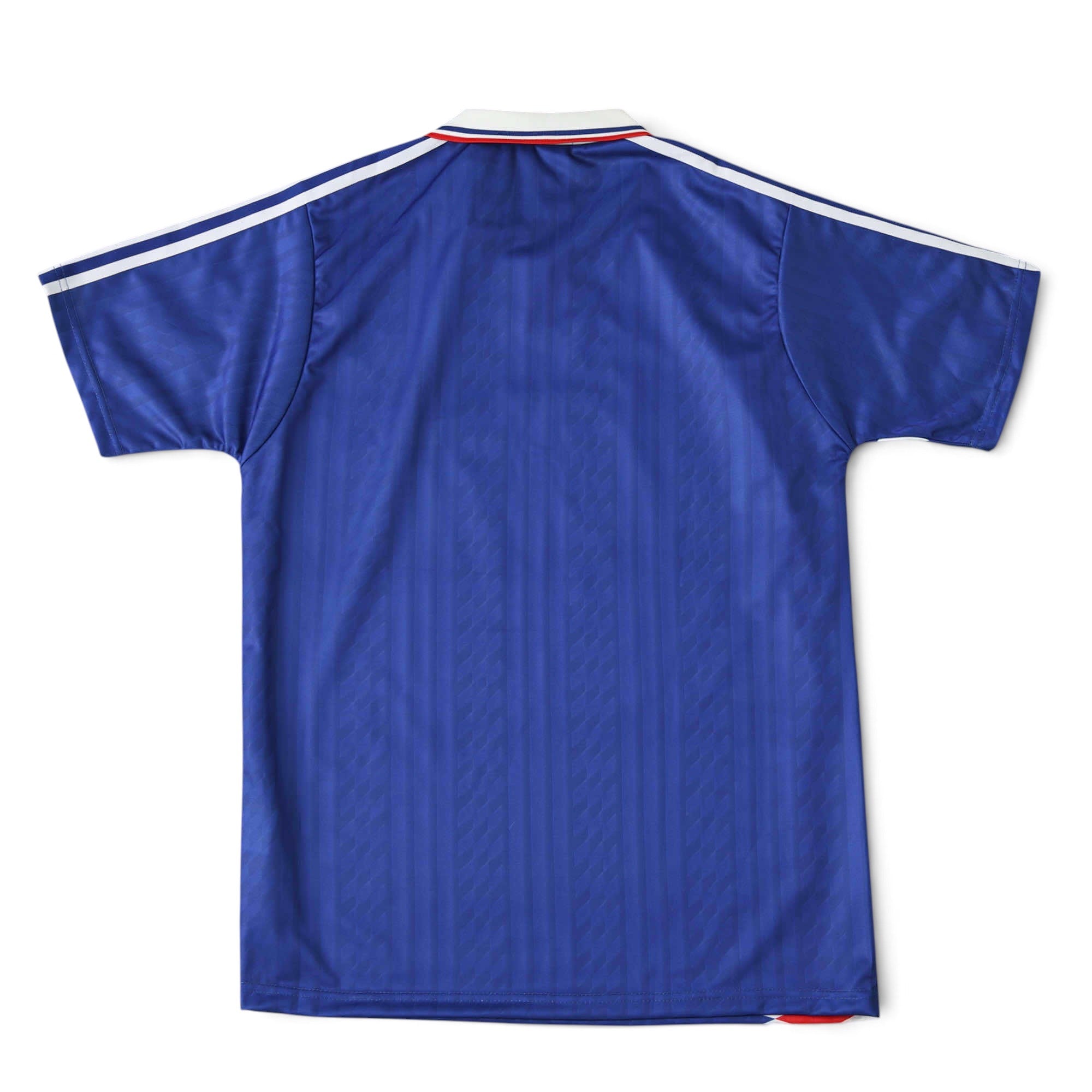 Elite Retro Kits France 1994 home football shirt in deep blue with white shoulder stripes and ribbed collar