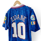 Elite Retro Kits France 1996 home football shirt with Zidane 10 on the back, featuring blue tricolore sleeve details.