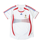 Elite Retro Kits France 2006 away football shirt in white with blue and red side panels and team crest detail