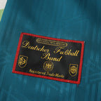 Elite Retro Kits Germany 1996 away football shirt featuring a black and gold Deutscher Fussball Bund interior label