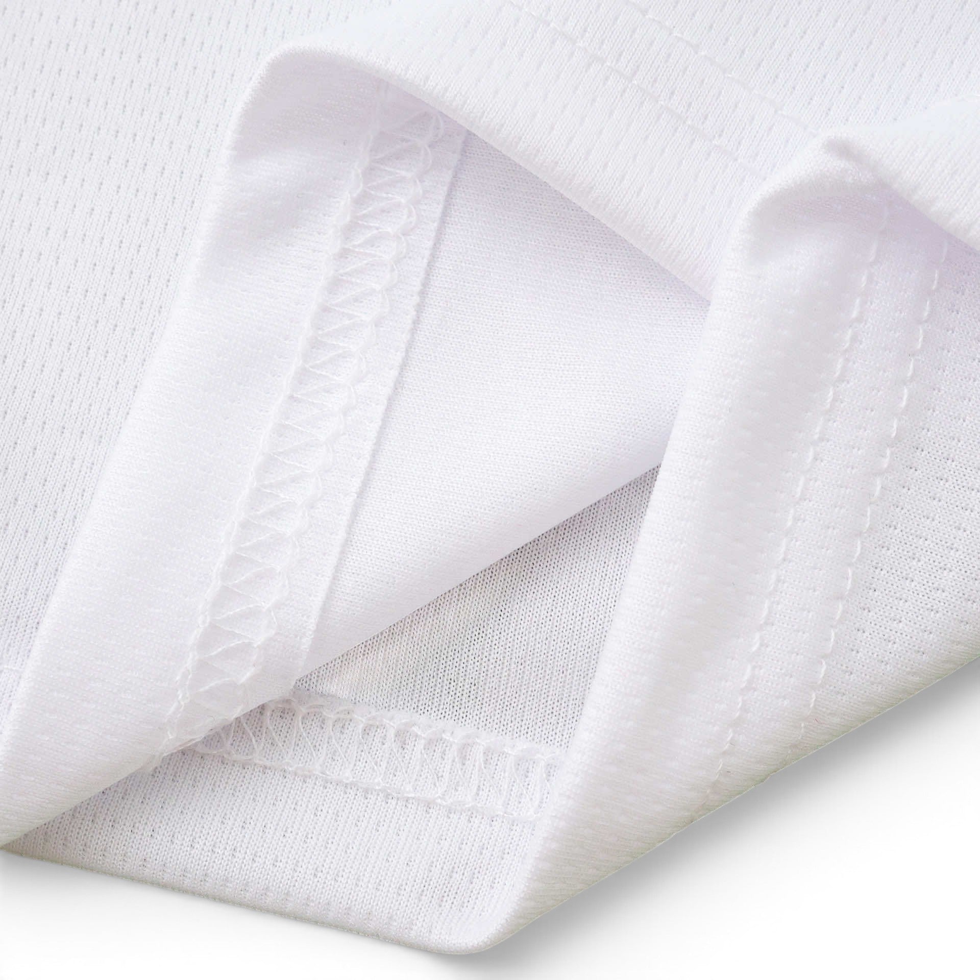 Close-up of white breathable fabric on an Elite Retro Kits Germany 2026 World Cup kids home kit jersey