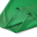 Close-up of the green fabric and hem stitching on an Elite Retro Kits Ireland 1988/90 home football shirt.