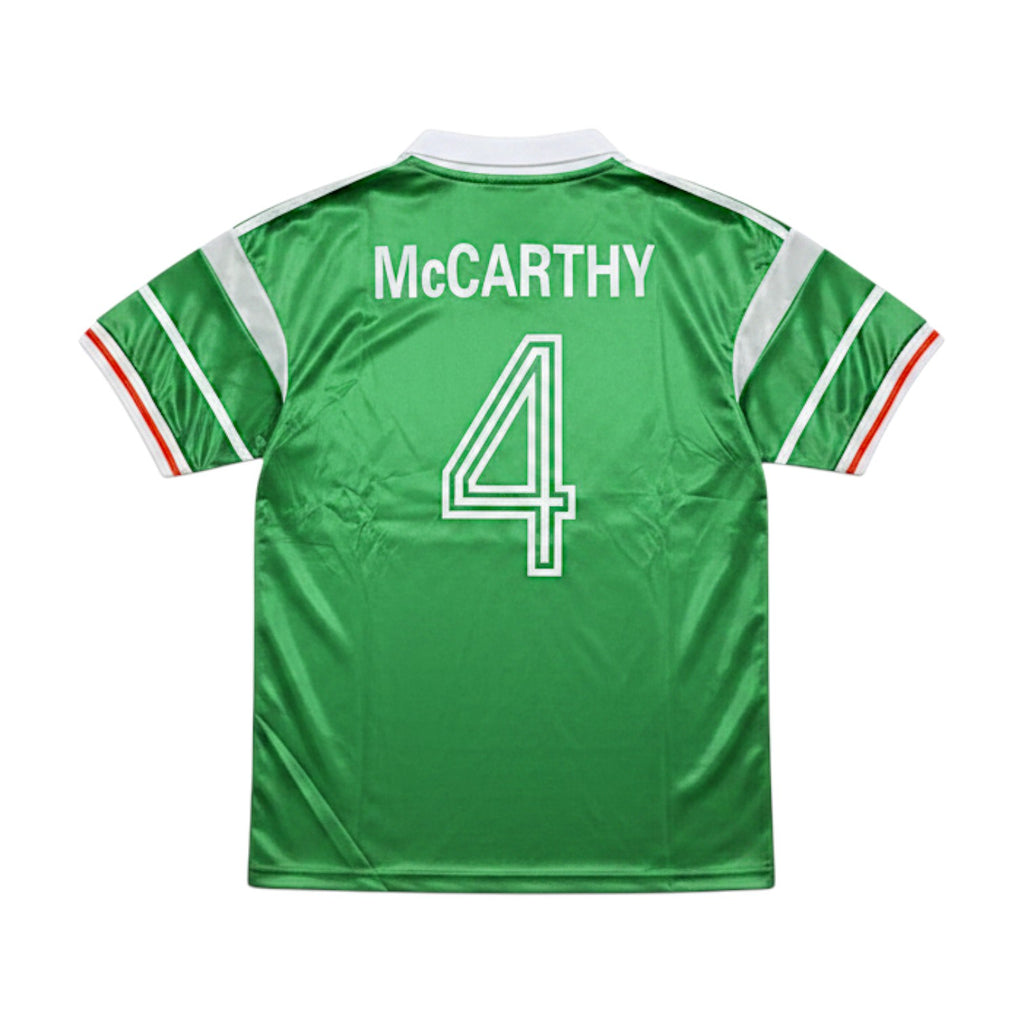 Elite Retro Kits Ireland 1988-90 home football shirt in green with McCarthy number 4 print on the back