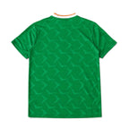 Back view of Elite Retro Kits Ireland 1990-92 home football shirt in green with a subtle geometric pattern