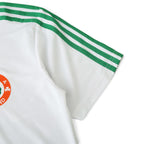 Elite Retro Kits Ireland 1990 away football shirt in white with green shoulder stripes and FAI crest detail
