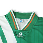 Elite Retro Kits Ireland 1992-94 home football shirt featuring green fabric, white trim, and adidas Equipment branding.