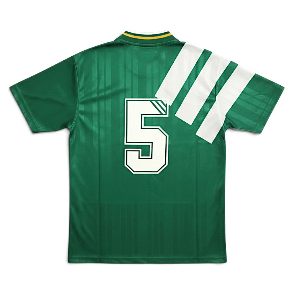Elite Retro Kits Ireland 1992-94 home football shirt in green with white number 5 and iconic adidas shoulder stripes