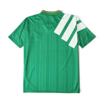 Elite Retro Kits Ireland 1992-94 home football shirt in green with white adidas shoulder stripes, back view.