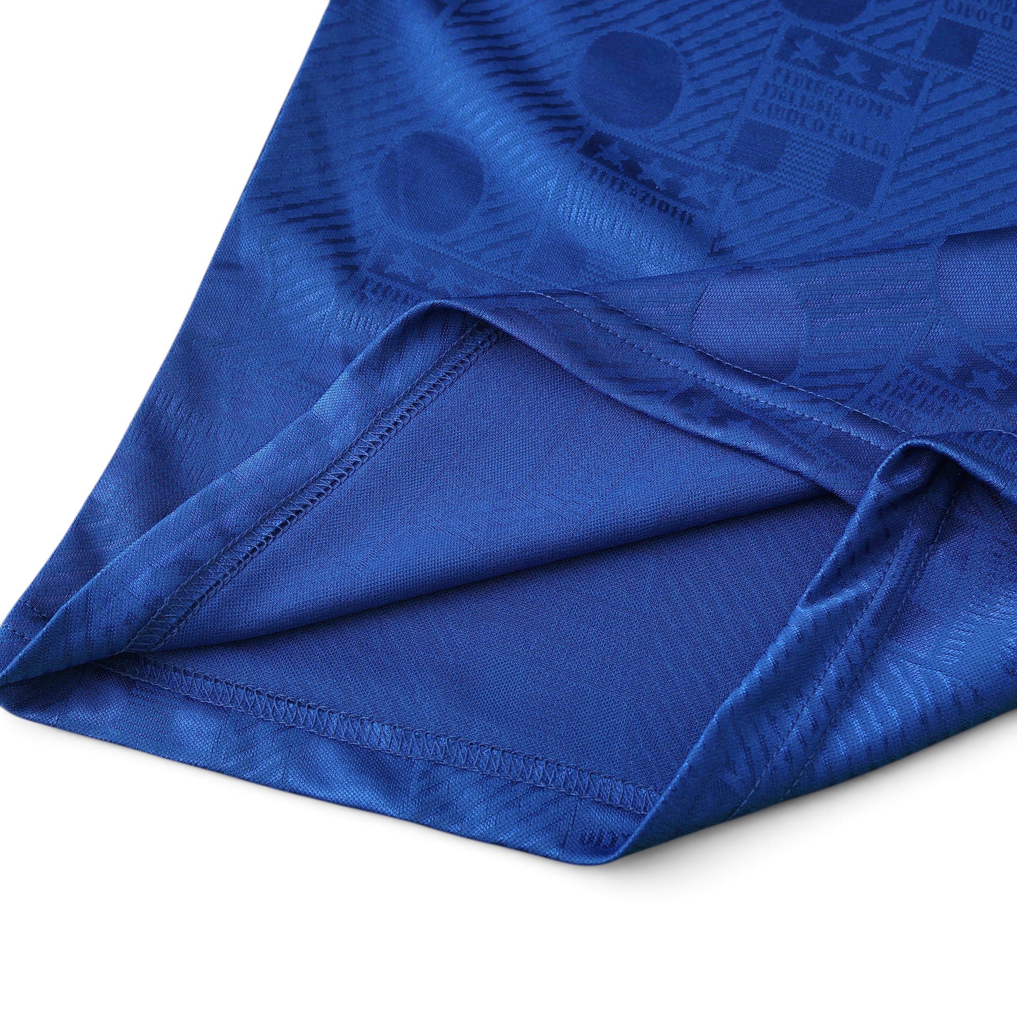 Elite Retro Kits Italy 1994 home football shirt in blue with subtle embossed pattern and stitched hem detail