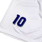 Elite Retro Kits Italy 1994 kids football shorts in white with blue number 10 print