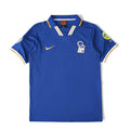 Elite Retro Kits Italy 1996 home football shirt in classic azzurro blue with white and gold trim and FIGC crest