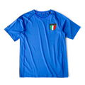Elite Retro Kits Italy 2000 home football shirt in deep azzurro blue with iconic Kappa fitted design and team crest.
