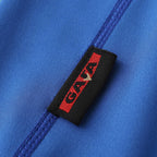 Elite Retro Kits Italy 2000 home shirt detail showing deep azzurro blue fabric and GAYA brand tag
