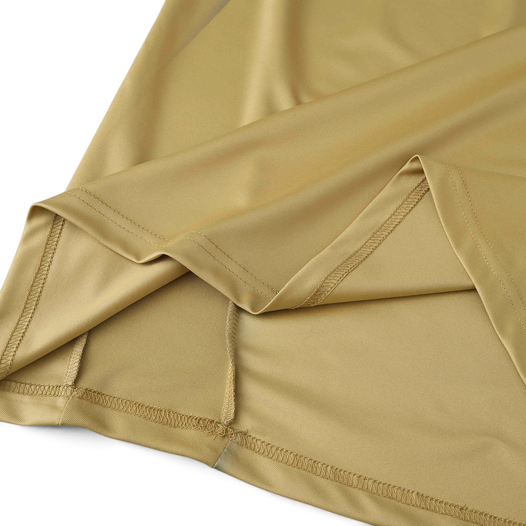 Elite Retro Kits Italy 2006 goalkeeper shirt fabric detail showing the smooth gold polyester material and stitching