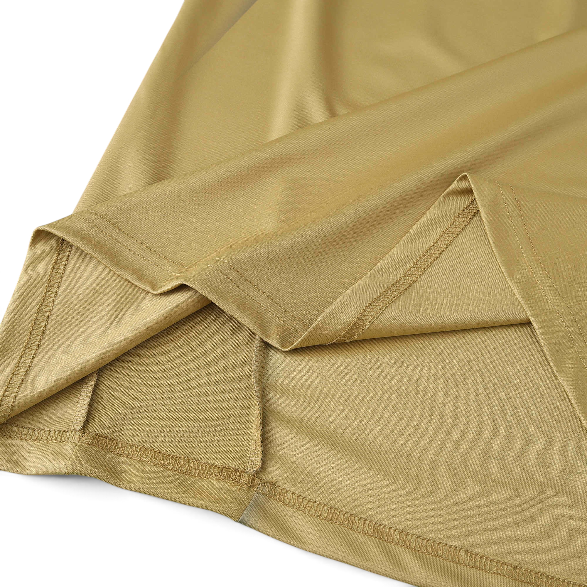 Elite Retro Kits Italy 2006 goalkeeper shirt fabric detail showing the smooth gold polyester material and stitching