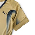 Elite Retro Kits Italy 2006 goalkeeper shirt in gold with black gradient details and iconic Puma logo