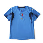 Elite Retro Kits Italy 2006 home kids football jersey in classic azzurro blue with gold accents and team crest