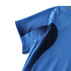 Elite Retro Kits Italy 2006 kids home football jersey in classic azzurro blue with dark navy side panel detail