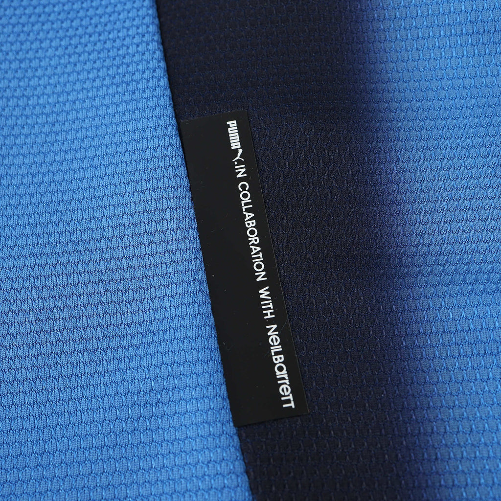 Elite Retro Kits Italy 2006 home shirt detail featuring a Puma in collaboration with Neil Barrett black fabric label