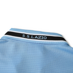 Elite Retro Kits Lazio 1998/99 home shirt collar in sky blue with black and white S.S. Lazio lettering detail.