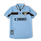 Elite Retro Kits Lazio 1998/99 home football shirt in iconic sky blue with black chest stripe and Cirio sponsor logo.