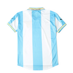 Back view of Elite Retro Kits Lazio 1999/00 home football shirt in iconic sky blue and white stripes with collar detail