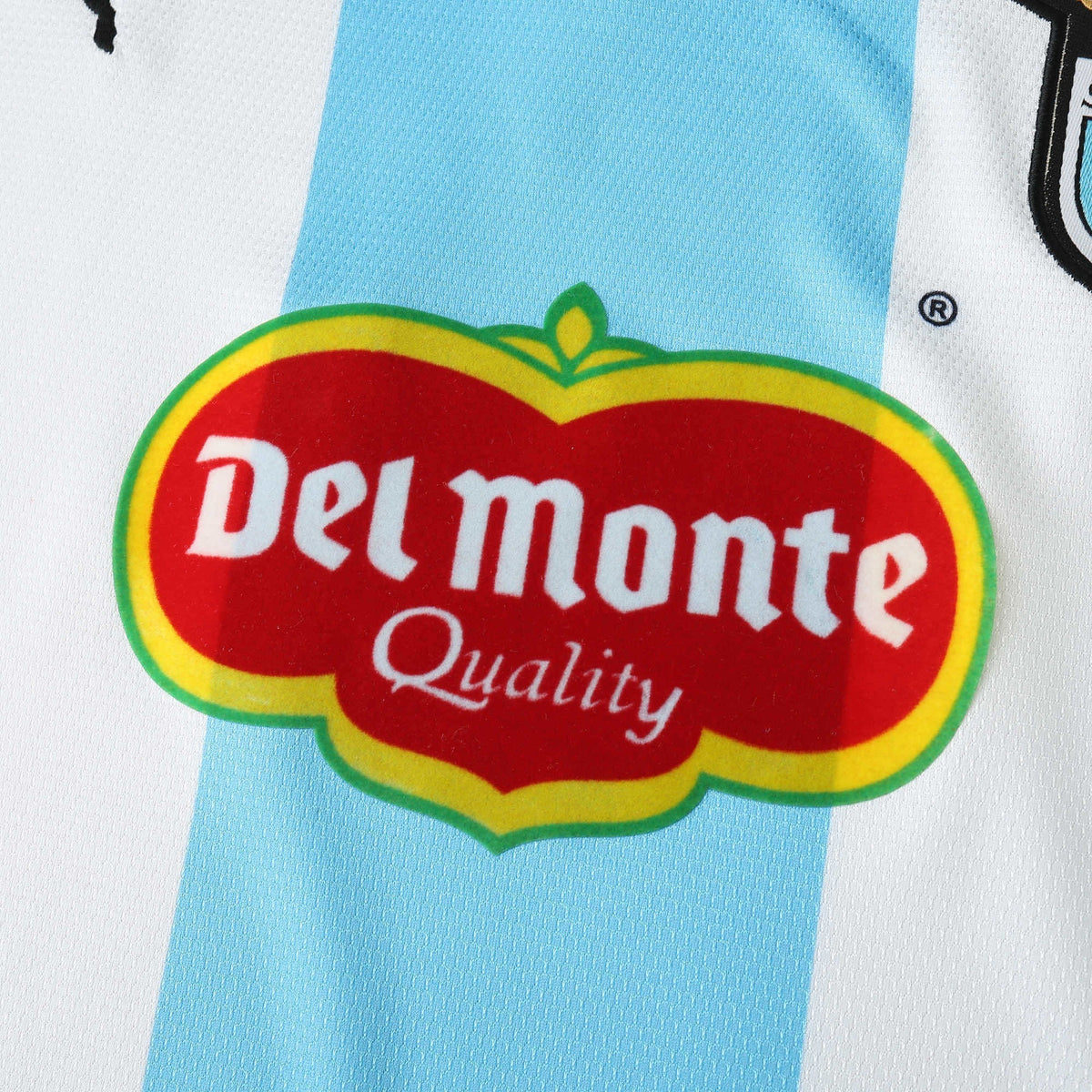 Elite Retro Kits Lazio 1999/00 home shirt featuring the iconic sky blue and white stripes with Del Monte sponsor logo