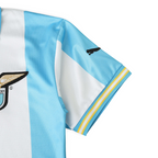 Elite Retro Kits Lazio 1999/00 home shirt in iconic celeste blue and white with embroidered eagle crest and sleeve logo