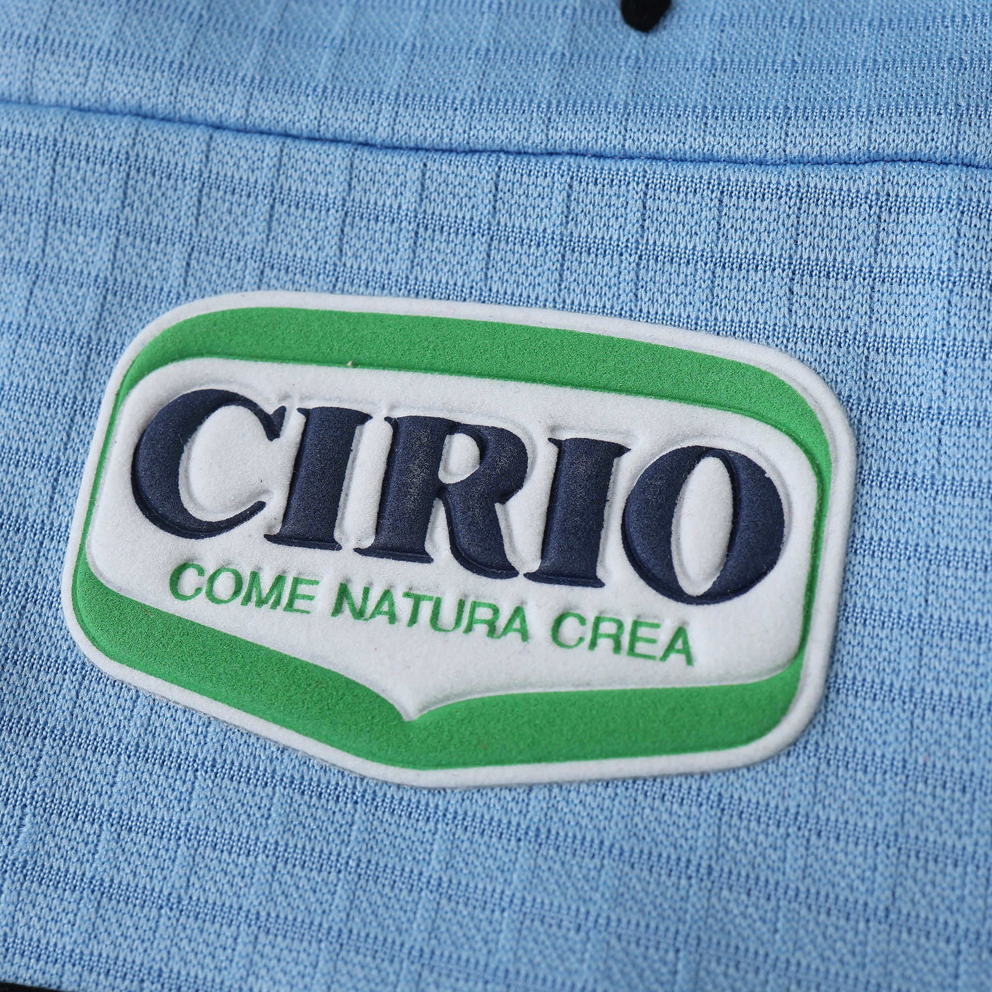 Elite Retro Kits Lazio 1998/99 home shirt featuring the iconic sky blue textured fabric and Cirio sponsor logo