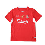 Elite Retro Kits kids Liverpool 2004/05 home jersey in red with Champions League Istanbul final detailing