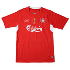 Elite Retro Kits Liverpool 2004/05 UCL Final red football shirt with Istanbul 2005 embroidery and Carlsberg sponsor