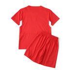 Elite Retro Kits kids Liverpool 2004/05 UCL final home kit in red with white side panels, back view