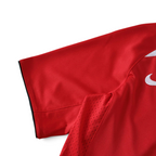 Elite Retro Kits Manchester United 2005/06 kids home jersey in red with black trim and mesh side panel detail