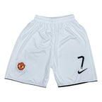 Elite Retro Kits Manchester United 2007/08 kids home shorts in white with number 7 and club crest