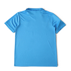 Back view of the Elite Retro Kits Napoli 1987/88 home football shirt in sky blue with a classic polo collar.