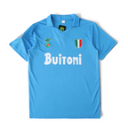 Elite Retro Kits Napoli 1987/88 home shirt in sky blue with Buitoni sponsor and Scudetto shield on the chest.